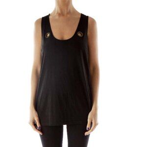 Cynthia Steffe Black Tank Top with Hole Detailing